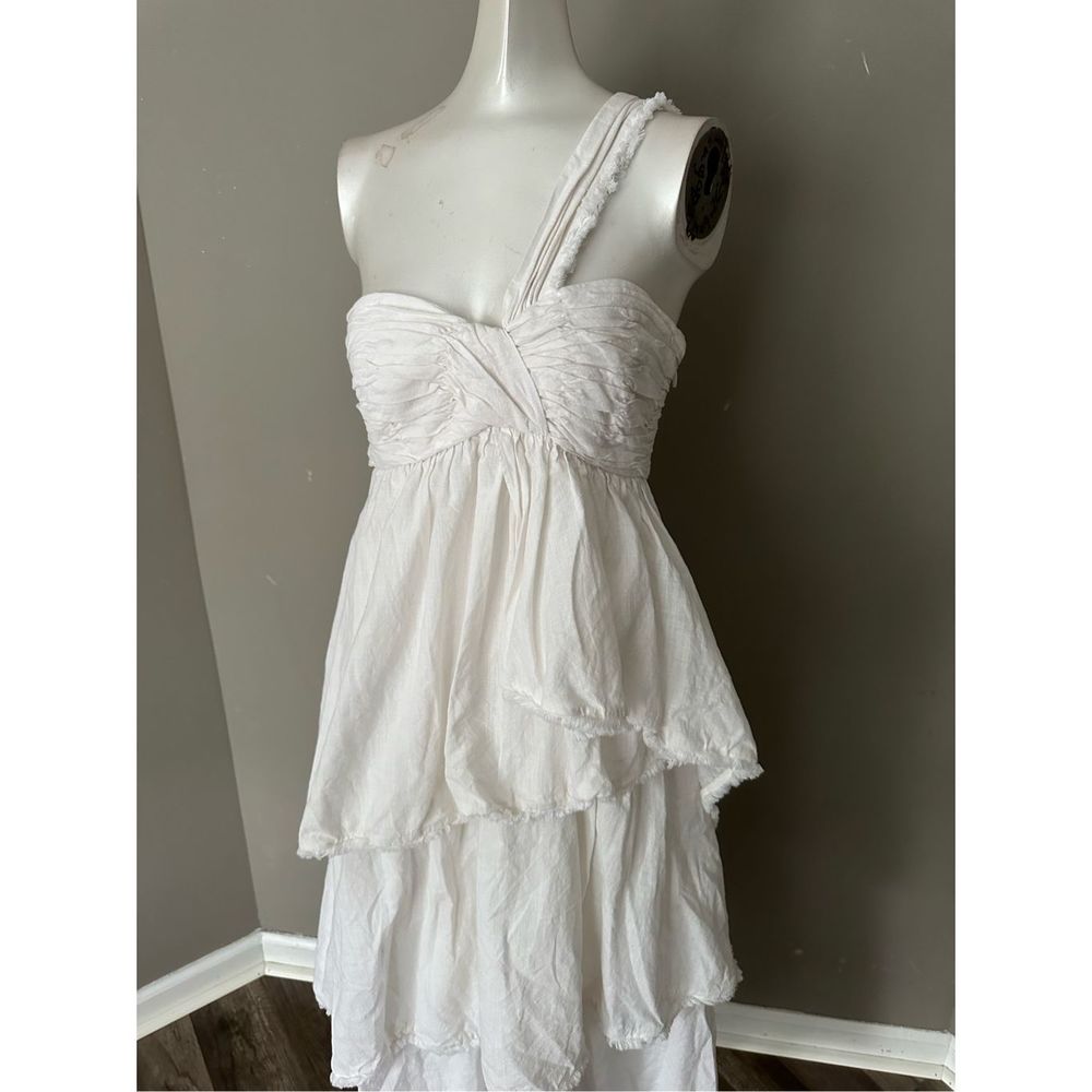 CINQ A SEPT Sori Tiered Cotton One-Shoulder Dress US 0 $465 - Picture 7 of 11